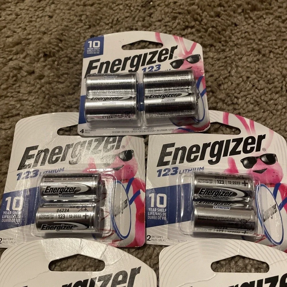 Energizer‎ 123 Lithium Batteries 4pc, 2 2 pc, 2 1 pc 10 123 lithium batteries
